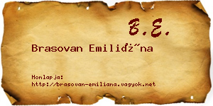 Brasovan Emiliána névjegykártya
